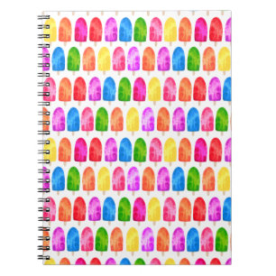Colourful Popsicle Ice Lolly pattern Notebook