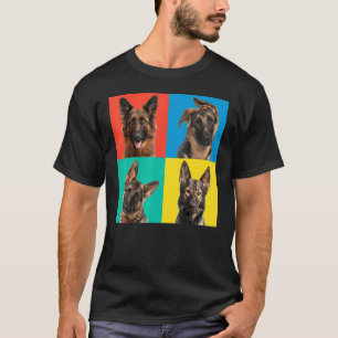 Colourful Portrait Photos Of German Shepherds For T-Shirt
