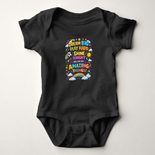 Colourful Positive Cartoon Children Design Baby Bodysuit