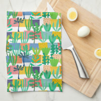 Colourful Pots and Cactus Pattern