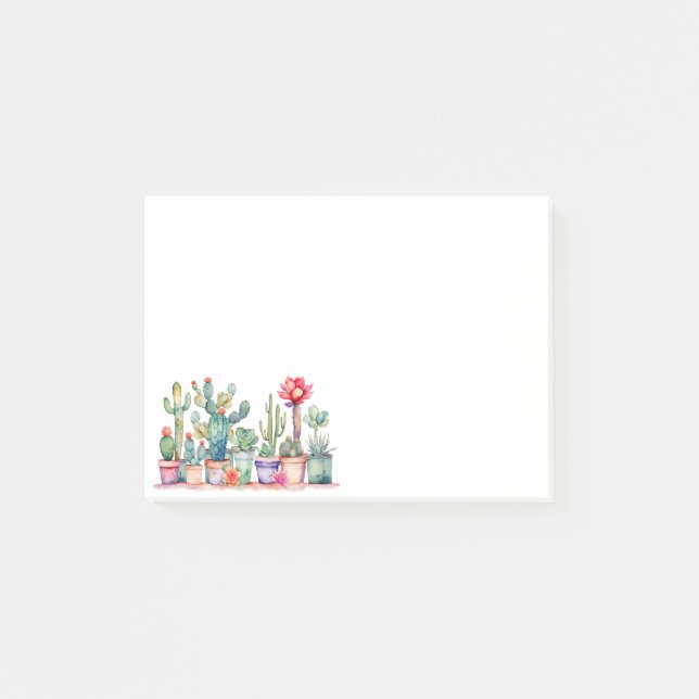 Colourful Potted Cacti And Succulents Post-it Notes (Front)