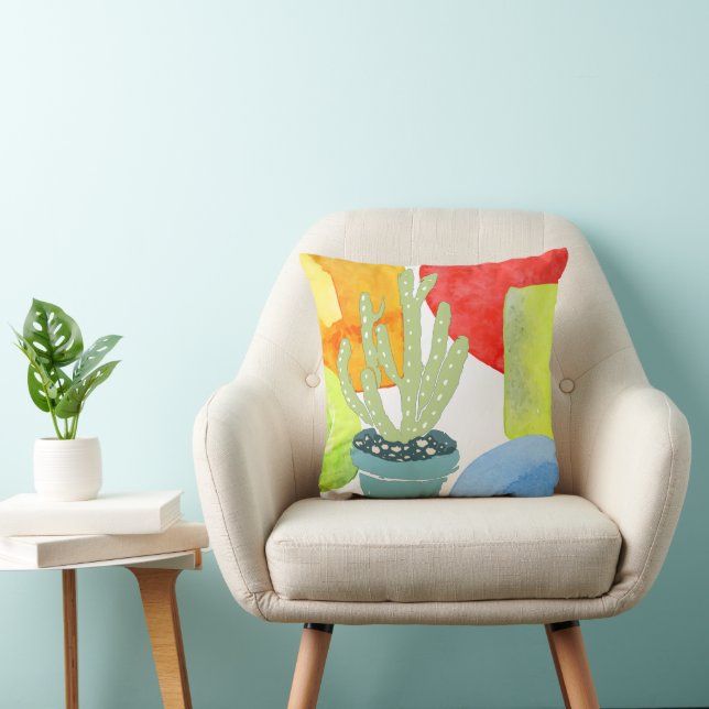 Colourful potted cactus cushion (Chair)