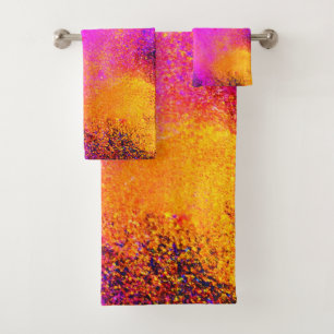 Colourful Powder Eruption Bath Towel Set