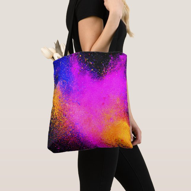 Colourful Powder Eruption Tote Bag (Close Up)