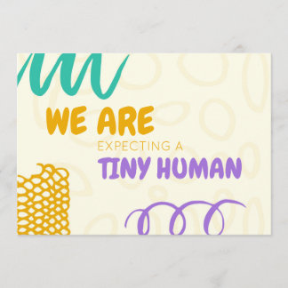 Colourful Pregnancy Announcement Card