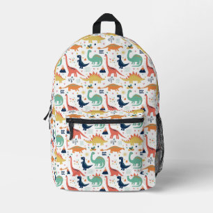 Colourful Prehistoric Dinosaurs Pattern Printed Backpack