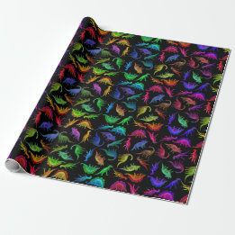 Colourful Prehistoric Dinosaurs Wrapping Paper