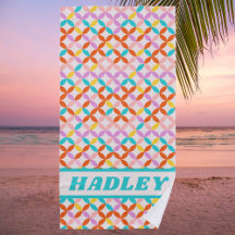 Colourful Preppy Stylish Girly Monogram