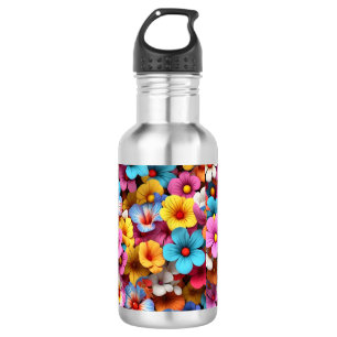 Colourful Pretty Flowers Pattern-20240 532 Ml Water Bottle