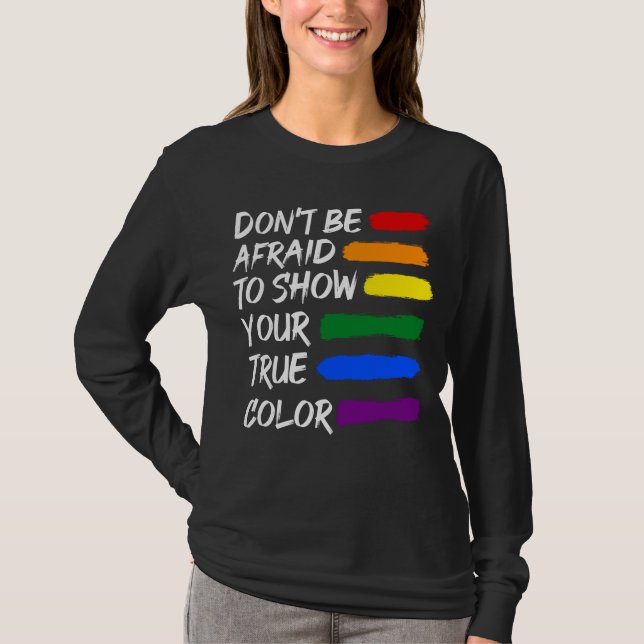 Colourful Pride LGBTQ Gay Lesbian Queer T-Shirt (Front)