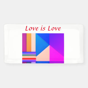 Colourful pride month gay LGBTQ love add name tex Banner