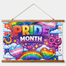 Colourful Pride Month Rainbow and Unicorn Art
