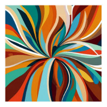 Colourful Print Large Bold Abstract Wall Art