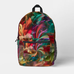 Colourful printed backpack