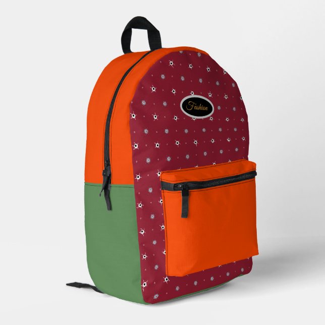Colourful Printed Backpack (Back Corner Left)