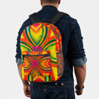 Colourful printed backpack