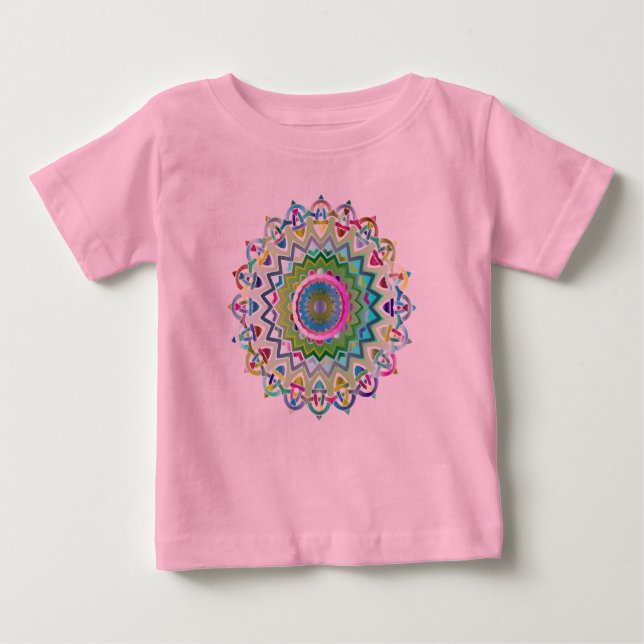 Colourful Prismatic Celtic Knots Baby T-Shirt (Front)
