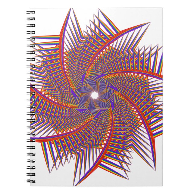 colourful prismatic chromatic spiral notebook (Front)