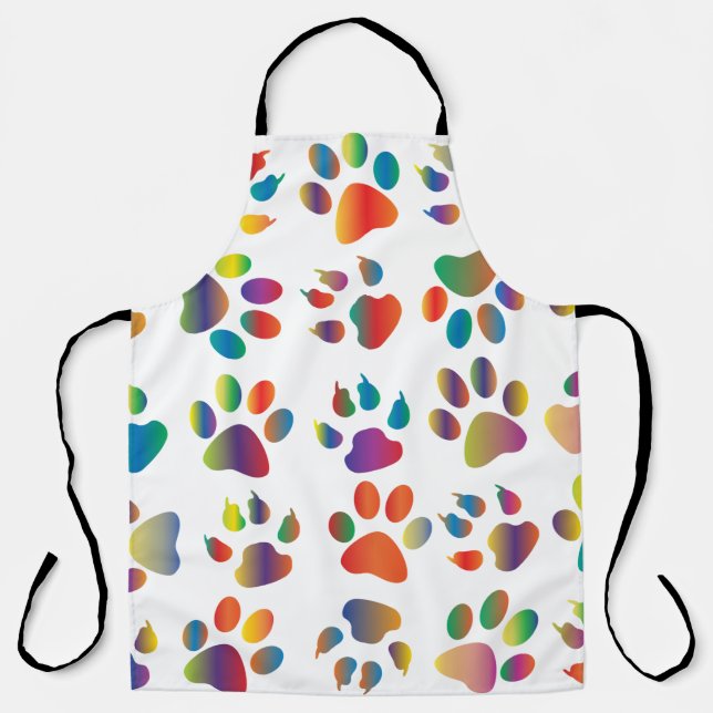 Colourful prismatic rainbow animal apron (Front)