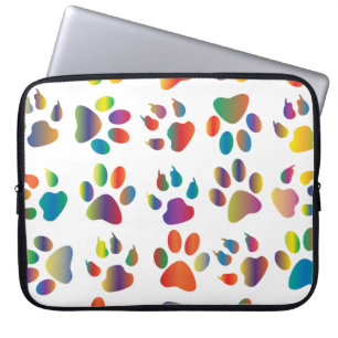 Colourful prismatic rainbow animal laptop sleeve