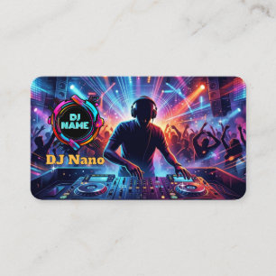 Colourful Professional DJs Music Business Card