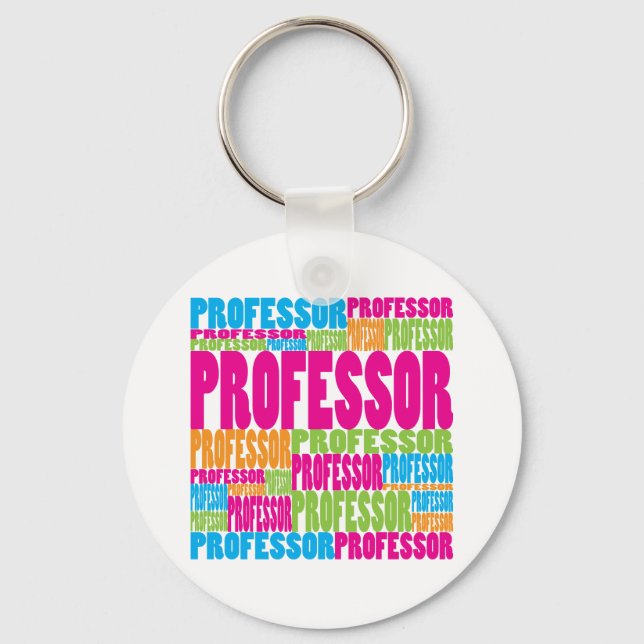 Colourful Professor Key Ring (Front)