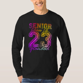 Colourful Proud Grandad Cute Heart Graduate Senior T-Shirt