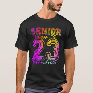 Colourful Proud Grandude Cute Heart Graduate Senio T-Shirt