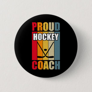 Colourful Proud Hockey Coach 6 Cm Round Badge