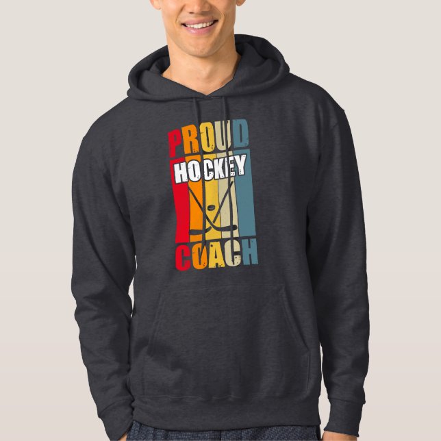 Colourful Proud Hockey Coach Hoodie (Front)