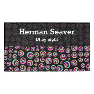 Colourful psych spots pattern I + your ideas Name Tag