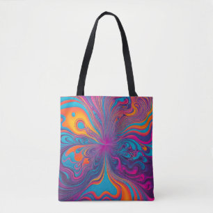 Colourful Psychedelia Airbrush Art Tote Bag