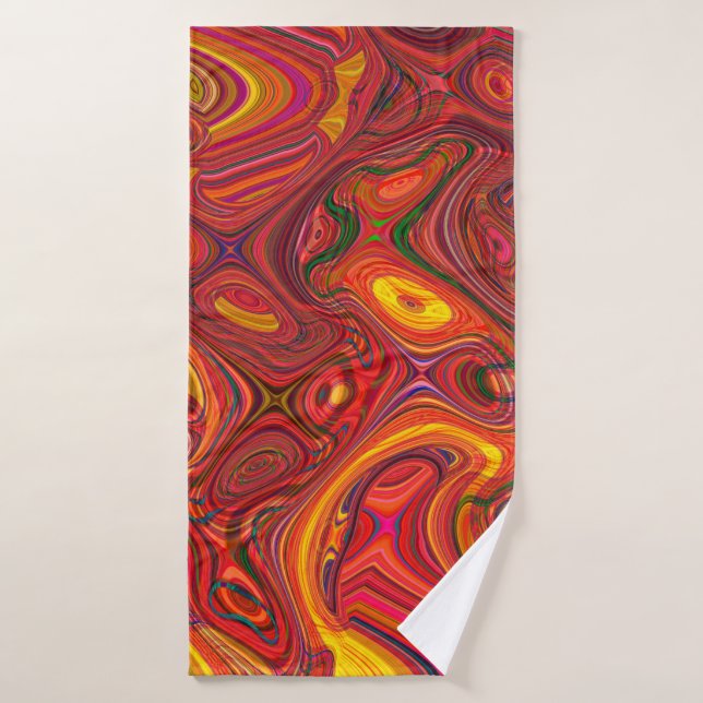 Colourful psychedelic background made of interweav bath towel (Bath Towel)