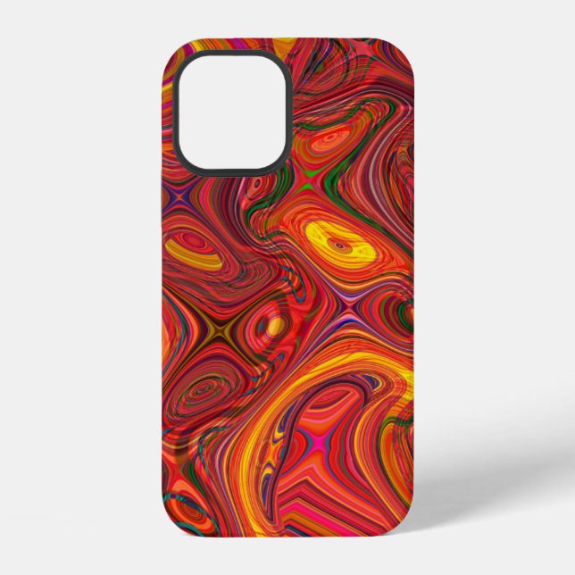 Colourful psychedelic background made of interweav iPhone case (Back)