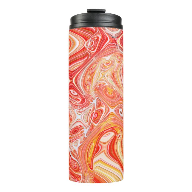 Colourful psychedelic background made of interweav thermal tumbler (Front)