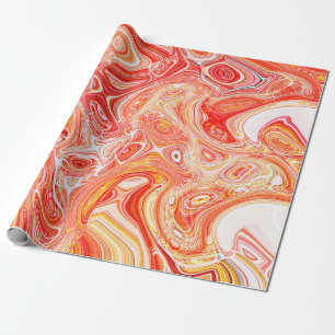 Colourful psychedelic background made of interweav wrapping paper