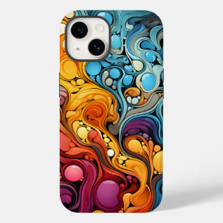 Colourful Psychedelic Bright Abstract Pattern Case-Mate iPhone 14 Case