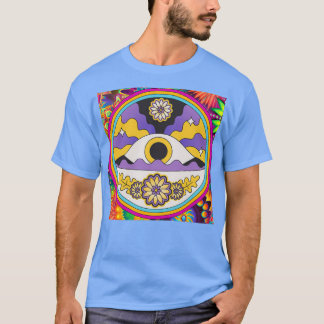 Colourful Psychedelic Eye With Flowers T-Shirt