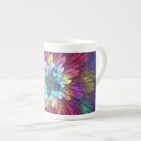 Colourful Psychedelic Flower Abstract Fractal Art