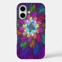 Colourful Psychedelic Flower Abstract Fractal Art