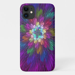 Colourful Psychedelic Flower Abstract Fractal Art Case-Mate iPhone Case