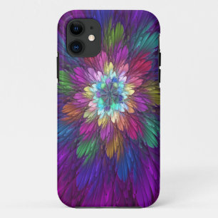 Colourful Psychedelic Flower Abstract Fractal Art Case-Mate iPhone Case