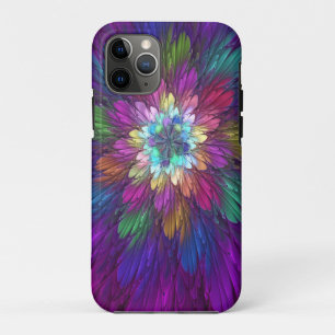 Colourful Psychedelic Flower Abstract Fractal Art Case-Mate iPhone Case
