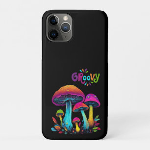 Colourful Psychedelic Groovy Mushrooms- Case-Mate iPhone Case
