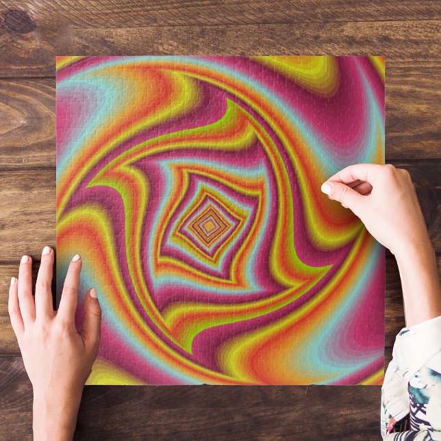 Colourful Psychedelic  Illusion Holographic Jigsaw Puzzle (Creator Uploaded)