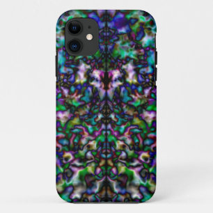 Colourful psychedelic kaleidoscope pattern iPhone 11 case