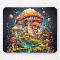 Colourful Psychedelic Mushroom Illustration