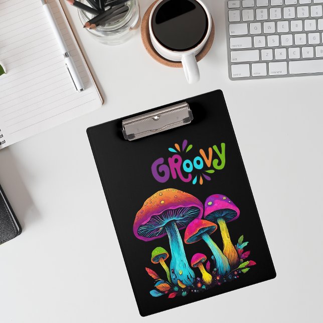 Colourful Psychedelic Mushrooms- Clipboard (Colorful Psychedelic Mushrooms- Clipboard)