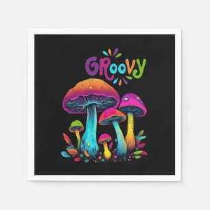 Colourful Psychedelic Mushrooms- Napkin