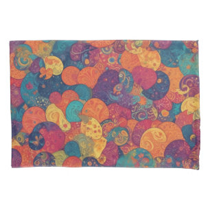 Colourful Psychedelic Pattern Pillowcase